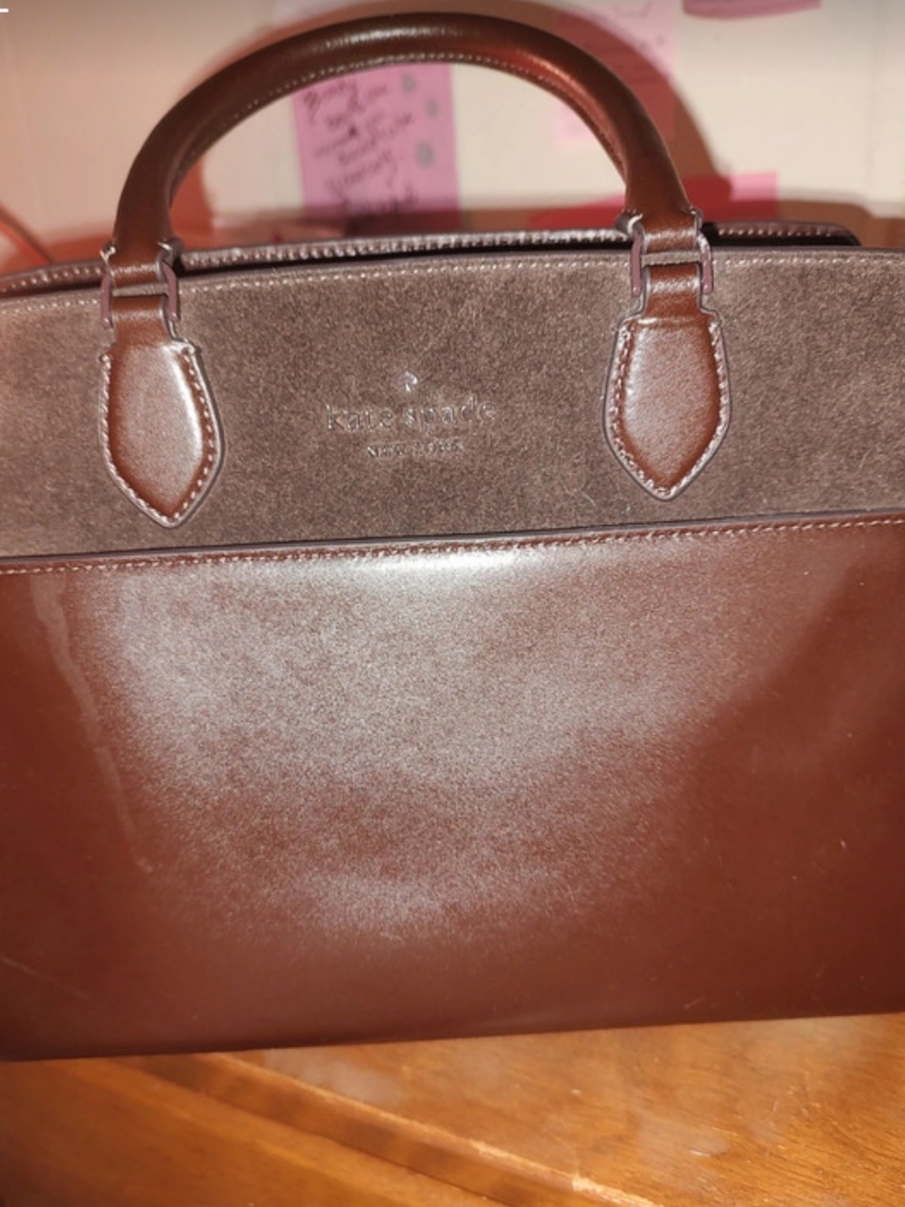 kate spade New York Brown Leather Bag With Crossbody Option
